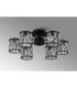 Keene 51.8cm 6 Light G9 Semi Flush Sand Black / Clear Crystal Shade-13