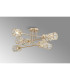Keene 85cm 8 Light G9 Crossed Arm Semi Flush French Gold / Clear Crystal Shade-3