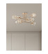 Keene 85cm 8 Light G9 Crossed Arm Semi Flush French Gold / Clear Crystal Shade-4