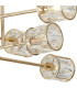 Keene 85cm 8 Light G9 Crossed Arm Semi Flush French Gold / Clear Crystal Shade-8