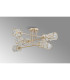 Keene 85cm 8 Light G9 Crossed Arm Semi Flush French Gold / Clear Crystal Shade-14