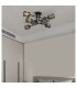 Keene 85cm 8 Light G9 Crossed Arm Semi Flush Sand Black / Smoked Crystal Shade-4