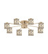 Keene 76.8cm 8 Light G9 Semi Flush French Gold / Clear Crystal Shade-1