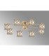 Keene 76.8cm 8 Light G9 Semi Flush French Gold / Clear Crystal Shade-3