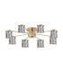 Keene 76.8cm 8 Light G9 Semi Flush French Gold / Clear Crystal Shade-4
