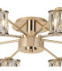 Keene 76.8cm 8 Light G9 Semi Flush French Gold / Clear Crystal Shade-5