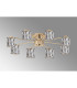 Keene 76.8cm 8 Light G9 Semi Flush French Gold / Clear Crystal Shade-13