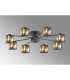 Keene 76.8cm 8 Light G9 Semi Flush Sand Black / Smoked Crystal Shade-3
