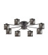 Keene 76.8cm 8 Light G9 Semi Flush Sand Black / Smoked Crystal Shade-4