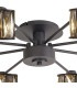 Keene 76.8cm 8 Light G9 Semi Flush Sand Black / Smoked Crystal Shade-5