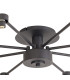 Keene 76.8cm 8 Light G9 Semi Flush Sand Black / Smoked Crystal Shade-8