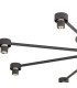Keene 76.8cm 8 Light G9 Semi Flush Sand Black / Smoked Crystal Shade-9
