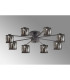 Keene 76.8cm 8 Light G9 Semi Flush Sand Black / Smoked Crystal Shade-13