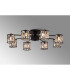 Keene 76.8cm 8 Light G9 Semi Flush Sand Black / Clear Crystal Shade-3