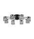 Keene 76.8cm 8 Light G9 Semi Flush Sand Black / Clear Crystal Shade-5