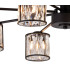 Keene 76.8cm 8 Light G9 Semi Flush Sand Black / Clear Crystal Shade-8