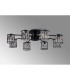Keene 76.8cm 8 Light G9 Semi Flush Sand Black / Clear Crystal Shade-14