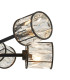 Keene 69cm 6 Light G9 Crossed Arm Semi Flush Sand Black / Clear Crystal Shade-7