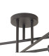 Keene 69cm 6 Light G9 Crossed Arm Semi Flush Sand Black / Clear Crystal Shade-9