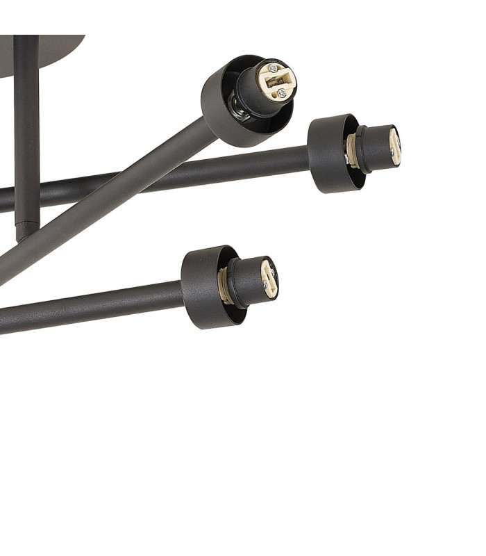 Keene 69cm 6 Light G9 Crossed Arm Semi Flush Sand Black / Clear Crystal Shade-11