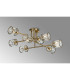 Keene 85cm 8 Light G9 Crossed Arm Semi Flush Antique Brass / Clear Crystal Shade-3
