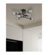 Keene 85cm 8 Light G9 Crossed Arm Semi Flush Sand Black / Clear Crystal Shade-4