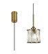 Keene 10.8cm 1 Light G9 2m Single Pendant Antique Brass / Clear Crystal Shade-1