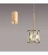 Keene 10.8cm 1 Light G9 2m Single Pendant French Gold / Clear Crystal Shade-3