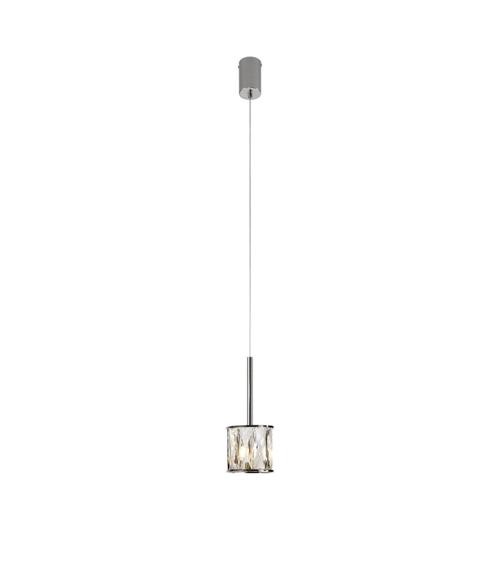 Keene 10.8cm 1 Light G9 2m Single Pendant Polished Chrome / Clear Crystal Shade-3