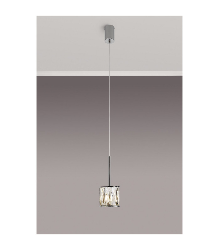 Keene 10.8cm 1 Light G9 2m Single Pendant Polished Chrome / Clear Crystal Shade-10
