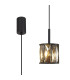 Keene 10.8cm 1 Light G9 2m Single Pendant Satin Black / Smoke Crystal Shade-1
