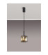 Keene 10.8cm 1 Light G9 2m Single Pendant Satin Black / Smoke Crystal Shade-11