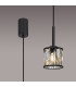 Keene 10.8cm 1 Light G9 2m Single Pendant Sand Black / Clear Crystal Shade-3