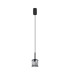 Keene 10.8cm 1 Light G9 2m Single Pendant Sand Black / Clear Crystal Shade-5
