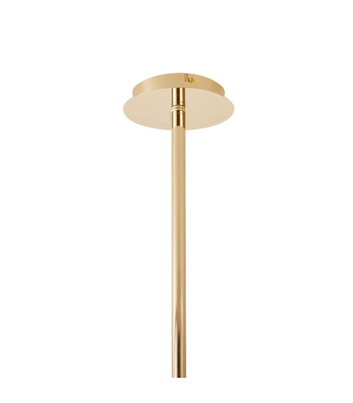 Keene 90.8cm 8 + 4 Light Round G9 Telescopic Light French Gold / Clear Crystal Shade-6