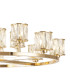 Keene 90.8cm 8 + 4 Light Round G9 Telescopic Light French Gold / Clear Crystal Shade-8