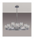 Keene 90.8cm 8 + 4 Light Round G9 Telescopic Light Polished Chrome / Clear Crystal Shade-9