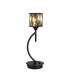 Keene 1 Light G9 Vertical Crystal Table Lamp Satin Black & Smoke Crystal Shade-1