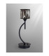 Keene 1 Light G9 Vertical Crystal Table Lamp Satin Black & Smoke Crystal Shade-9