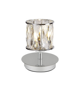 Keene 1 Light G9 Small Touch Switch Crystal Table Lamp Polished Chrome & Clear Crystal Shade-1