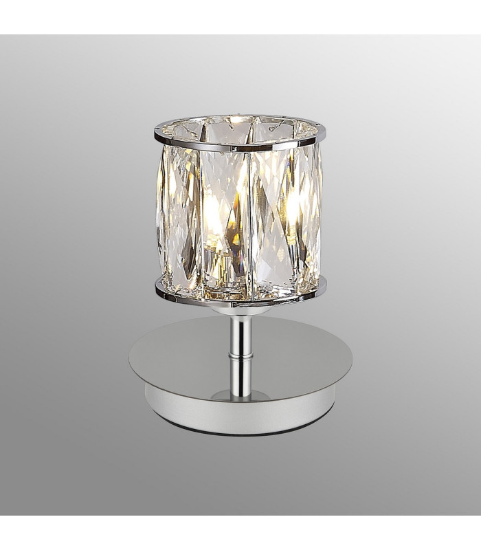 Keene 1 Light G9 Small Touch Switch Crystal Table Lamp Polished Chrome & Clear Crystal Shade-3