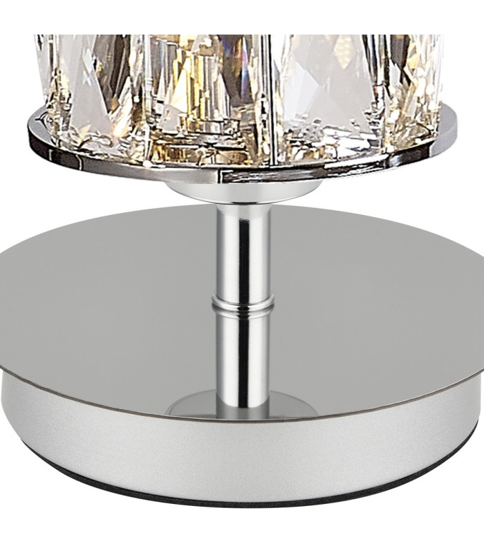 Keene 1 Light G9 Small Touch Switch Crystal Table Lamp Polished Chrome & Clear Crystal Shade-6