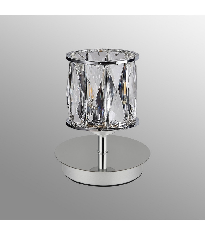 Keene 1 Light G9 Small Touch Switch Crystal Table Lamp Polished Chrome & Clear Crystal Shade-11