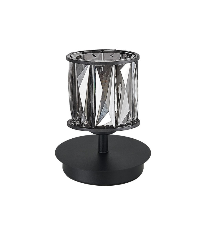 Keene 1 Light G9 Small Touch Switch Crystal Table Lamp Sand Black & Smoked Crystal Shade-4