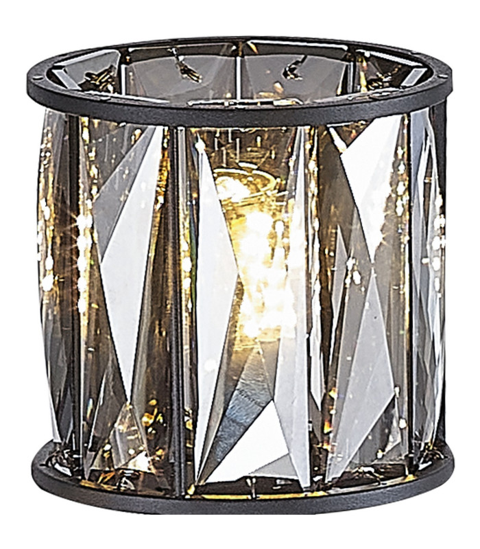 Keene 1 Light G9 Small Touch Switch Crystal Table Lamp Sand Black & Smoked Crystal Shade-5