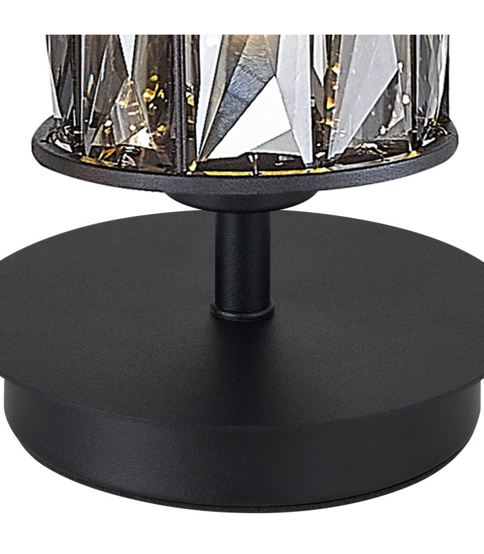 Keene 1 Light G9 Small Touch Switch Crystal Table Lamp Sand Black & Smoked Crystal Shade-6