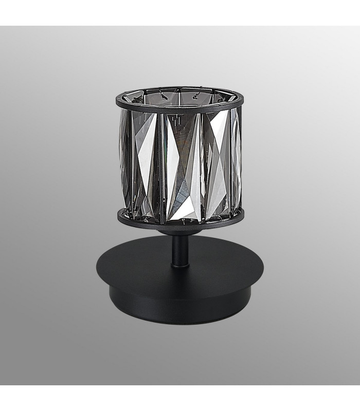 Keene 1 Light G9 Small Touch Switch Crystal Table Lamp Sand Black & Smoked Crystal Shade-11
