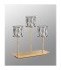 Keene 3 Light G9 Rectangular Touch Switch Crystal Table Lamp French Gold & Clear Crystal Shade-9