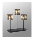 Keene 3 Light G9 Rectangular Touch Switch Crystal Table Lamp Sand Black & Smoked Crystal Shade-3