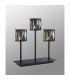 Keene 3 Light G9 Rectangular Touch Switch Crystal Table Lamp Sand Black & Smoked Crystal Shade-9